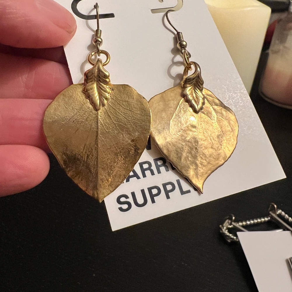 Elegant Gold Leaf Earrings